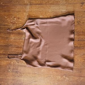 EUC Express Brown Satin Tank M